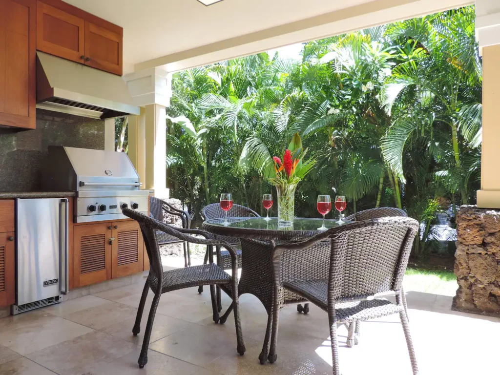 The Lanai and Outdoor Section of the Resort Villa